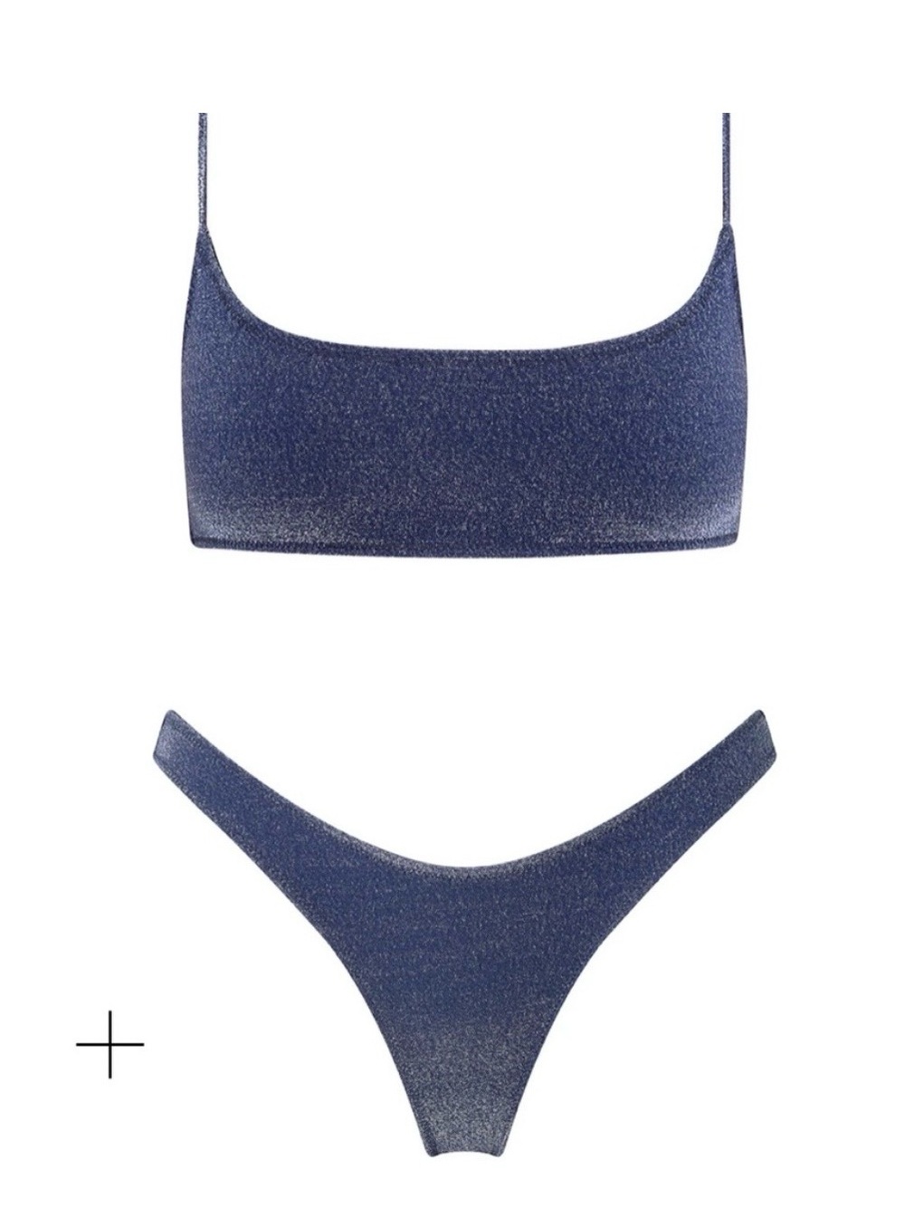 triangl Mika Bikini in Riverside Sparkle (Shimmer Navy Blue) NEW WITH TAGS!